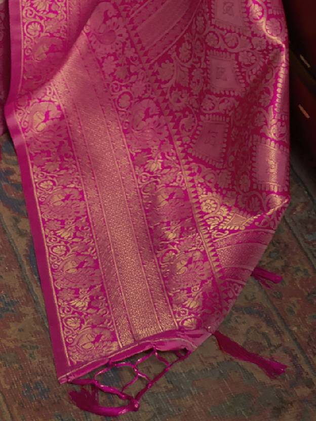 Cream Traditional Woven Kanjivaram Silk Blend Saree – Elegant & Versatile for All Occasions ClothsVilla