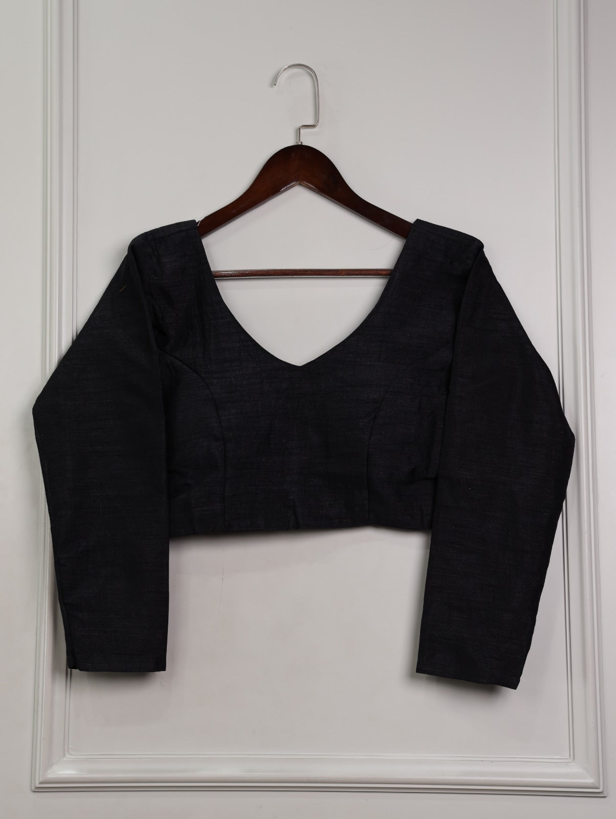 Dark Black Effortless Elegance Banglori Blouse ClothsVilla