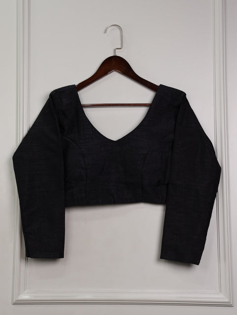 Dark Black Effortless Elegance Banglori Blouse ClothsVilla Main image