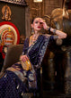 Load image into Gallery viewer, Dark Blue Elegant Pure Satin Handloom Saree with Unstitched Blouse Piece Clothsvilla