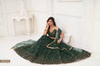 Load image into Gallery viewer, Dark Green Elegant Butterfly Net Lehenga with Tone-to-Tone Embroidery