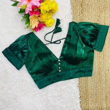 Load image into Gallery viewer, Dark Green Glamorous Ruffled Metallic Jimmy Choo Blouse ClothsVilla