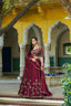 Dark Maroon Silk Festive Lehenga Choli ClothsVilla