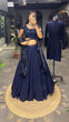Load image into Gallery viewer, Dark Navy Blue Cinderella Sequence Lehenga Set - Full Stitched Georgette Ensemble ClothsVilla