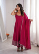 Load image into Gallery viewer, Dark Pink Chanderi Anarkali Gown ClothsVilla