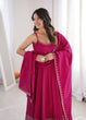 Load image into Gallery viewer, Dark Pink Chanderi Anarkali Gown ClothsVilla