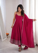 Load image into Gallery viewer, Dark Pink Chanderi Anarkali Gown ClothsVilla