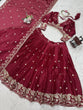 Load image into Gallery viewer, Dark Pink Designer Jimi Choo Lehenga Choli Set with Heavy 3mm &amp; 9mm Sequin Embroidery – With Dupatta ClothsVilla