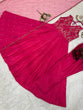 Load image into Gallery viewer, Dark Pink Elegant Chinon Silk Ensemble – Luxe Thread &amp; Sequin Work ClothsVilla