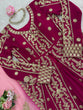 Load image into Gallery viewer, Dark Pink Elegant Faux Georgette Lehenga Choli Set with Thread &amp; Sequin Work Digital Print Dupatta Ready-to-Wear ClothsVilla