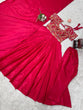 Load image into Gallery viewer, Dark Pink Elegant Heavy Natural Crepe Gown with Intricate Coding Dori &amp; Sequin Work ClothsVilla