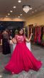 Load image into Gallery viewer, Dark Pink Elegant Heavy Natural Crepe Gown with Intricate Coding Dori &amp; Sequin Work ClothsVilla