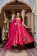 Load image into Gallery viewer, Dark Pink Elegant Jacquard Silk Weaving Suit Set with Dupatta