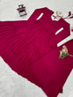 Load image into Gallery viewer, Dark Pink Elegant Ruffle Style Faux Georgette Plazo Set Clothsvilla