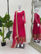 Load image into Gallery viewer, Dark Pink Elegant Thread &amp; Sequin Work Georgette Suit Set
