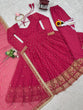 Load image into Gallery viewer, Dark Pink Elegant Thread &amp; Sequin Work Georgette Suit Set