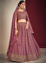 Load image into Gallery viewer, Dark Pink Pakistani Georgette Lehenga Choli For Indian Festivals &amp; Weddings - Sequence Embroidery Work, Mirror Work Clothsvilla