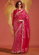 Load image into Gallery viewer, Dark Pink Regal Banarasi Blended Silk Saree with Timeless Intricate Design ClothsVilla
