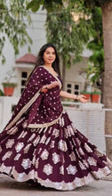 Load image into Gallery viewer, Dark Purple Designer Lehenga-Choli with Heavy Embroidery &amp; Sequence Work Clothsvilla