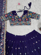 Load image into Gallery viewer, Dark Purple Elegant Faux Georgette Lehenga Choli with Thread and Sequin Work ClothsVilla