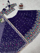 Load image into Gallery viewer, Dark Purple Elegant Faux Georgette Lehenga Choli with Thread and Sequin Work ClothsVilla