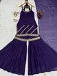 Load image into Gallery viewer, Dark Purple Rakhi Special Elegant Sharara Set ClothsVilla