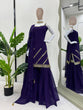 Load image into Gallery viewer, Dark Purple Rakhi Special Elegant Sharara Set ClothsVilla
