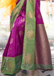 Load image into Gallery viewer, Dark Purple Regal Banarasi Silk Saree – Vintage Elegance with Intricate Detailing ClothsVilla