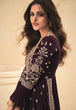 Load image into Gallery viewer, Dark Purple Sharara Indian Designer Salwar Suit Ready to Wear Salwar Kameez Palazzo Suit Wedding Sharara Suit Partywear Kameez Suit