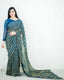 Dazzling Blue & Gold Striped Sequin Saree - Weave Elegance at Weddings & Parties ClothsVilla