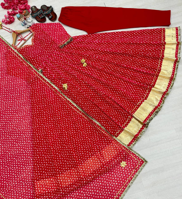 Designer Bandhej Georgette Gown Set ClothsVilla