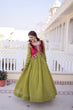 Load image into Gallery viewer, Designer Chanderi Gown with Ice Velvet Koti ClothsVilla