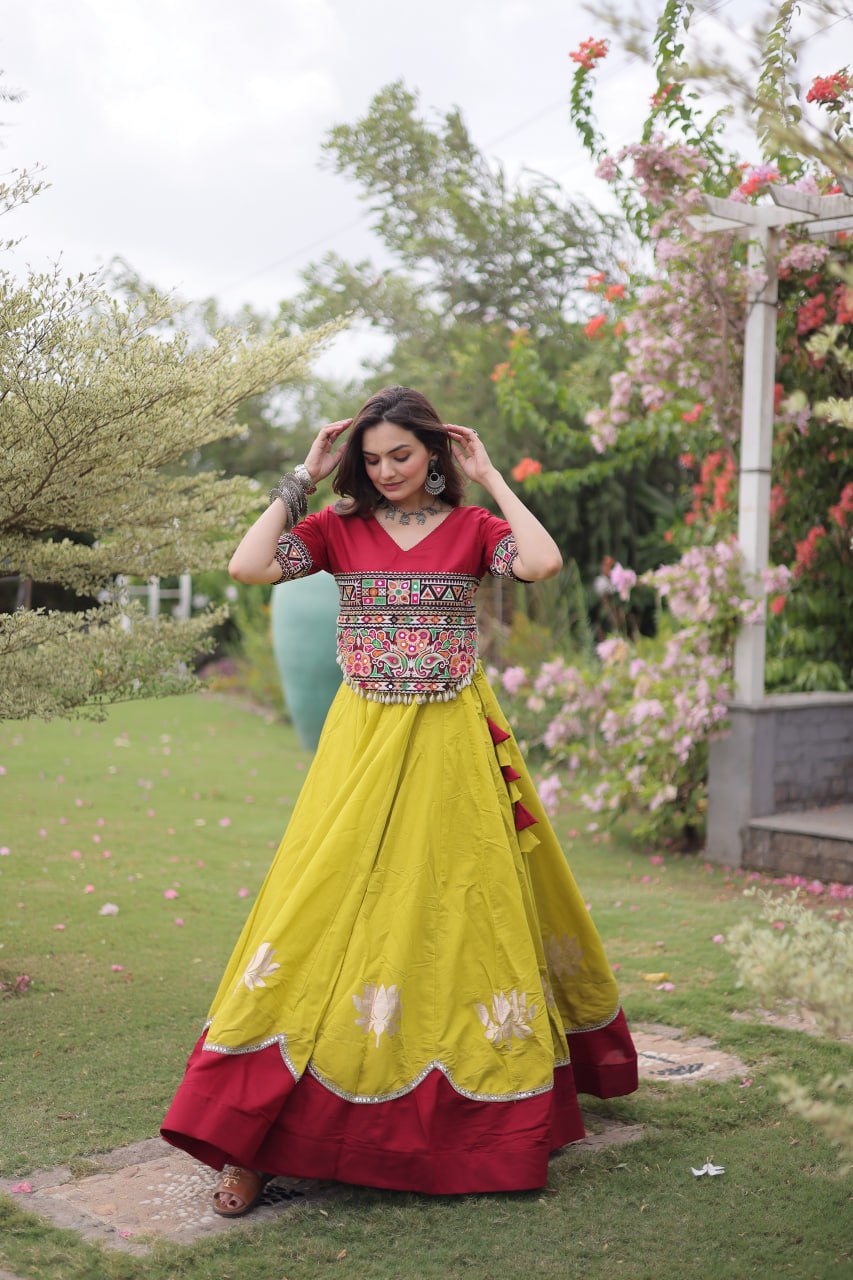 Designer Kutchi Gamthi Lehenga Choli ClothsVilla
