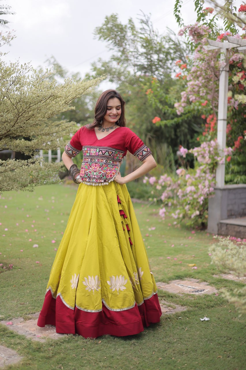 Designer Kutchi Gamthi Lehenga Choli ClothsVilla