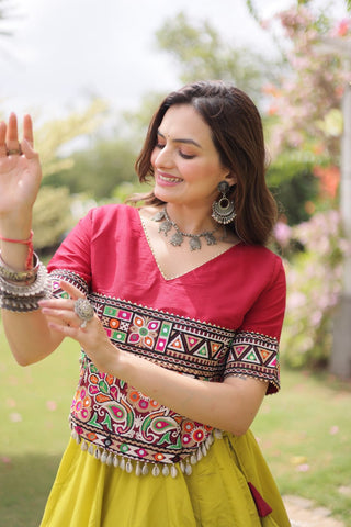 Designer Kutchi Gamthi Lehenga Choli ClothsVilla