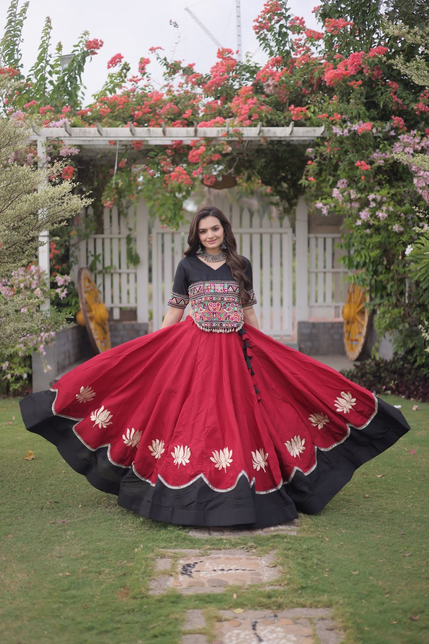 Designer Kutchi Gamthi Lehenga Choli ClothsVilla