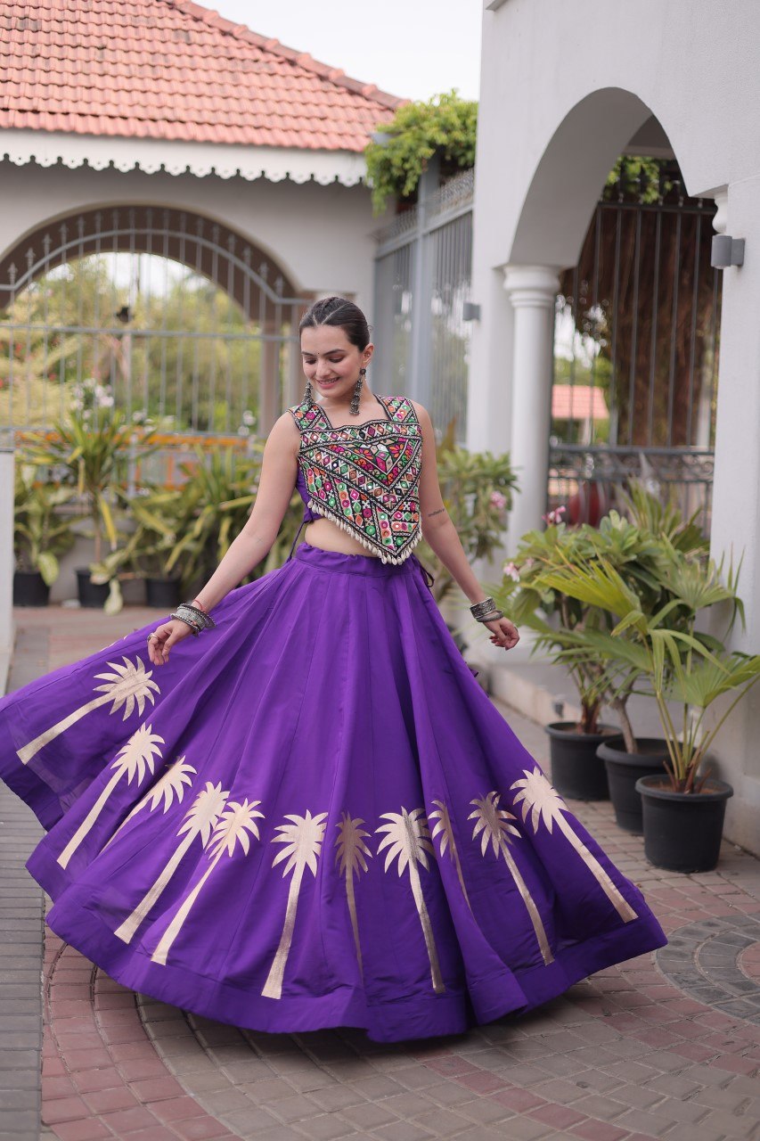 Designer Lehenga Choli with Gota Work ClothsVilla