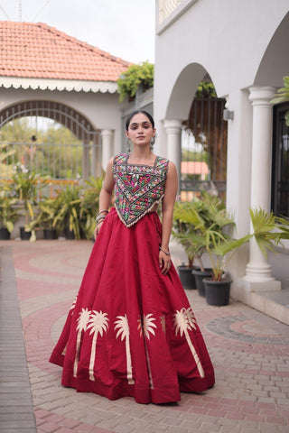 Designer Lehenga Choli with Gota Work ClothsVilla