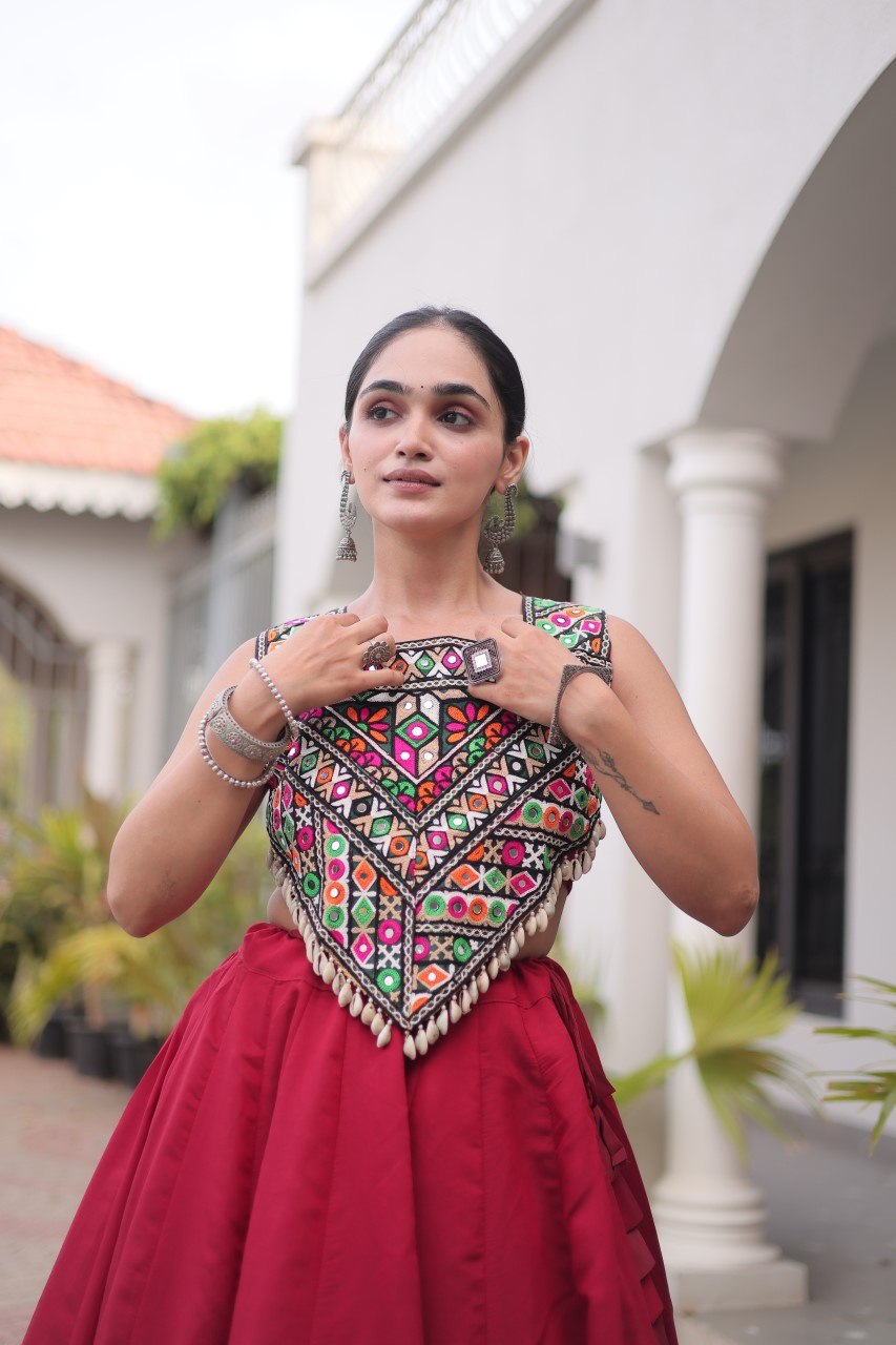 Designer Lehenga Choli with Gota Work ClothsVilla