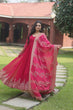 Load image into Gallery viewer, Designer Pink Anarkali Dress for women, georgette anarkali suit with dupatta, sequence embroidery anarkali, readymade anarkali kurtis, gown - ClothsVilla.com