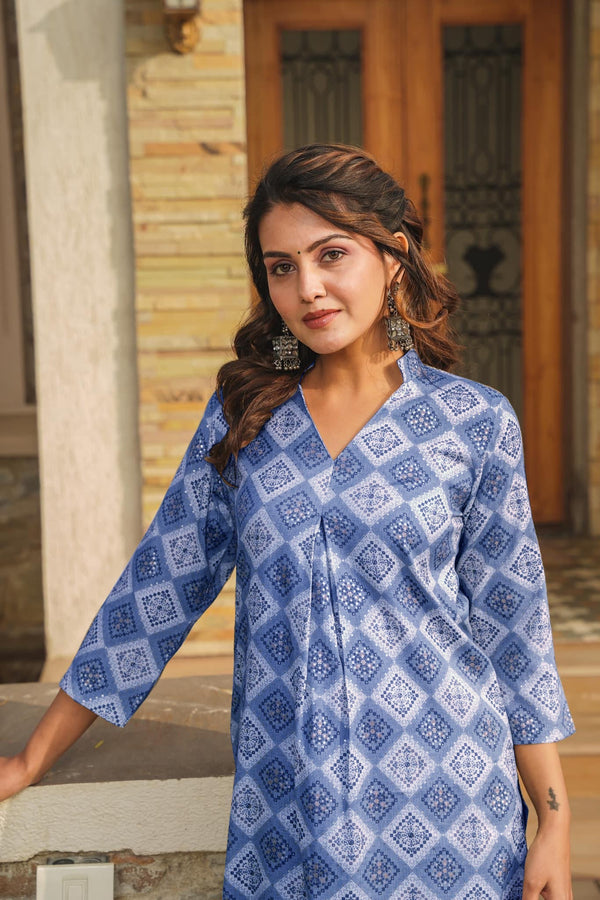 Designer Pure Rayon Printed Kurti Pant Set for Women Clothsvilla