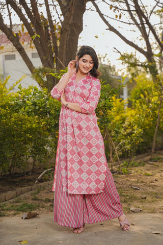 Designer Pure Rayon Printed Kurti Pant Set for Women Clothsvilla