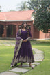 Load image into Gallery viewer, Designer Purple Anarkali Dress for women, georgette anarkali suit with dupatta, sequence embroidery anarkali, readymade anarkali kurtis, gown