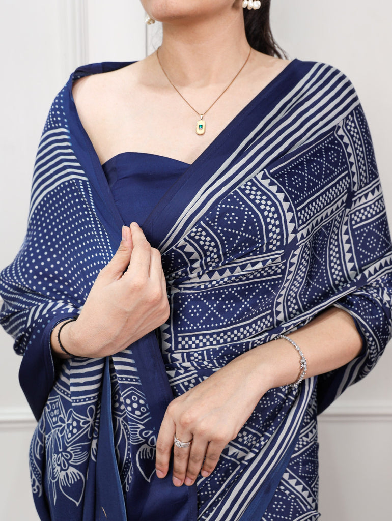 Designer Satin Silk Printed Saree ClothsVilla