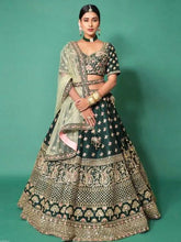 Load image into Gallery viewer, Diamond Satin Silk Lehenga Choli Dupatta Set - Exquisite Sequin &amp; Embroidery Work ClothsVilla