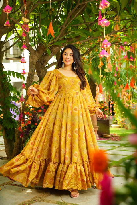 Digital Print Full Flare Anarkali Gown Collection for Women Clothsvilla Main image