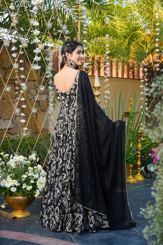 Digital Print Full Flare Anarkali Gown Collection for Women Clothsvilla