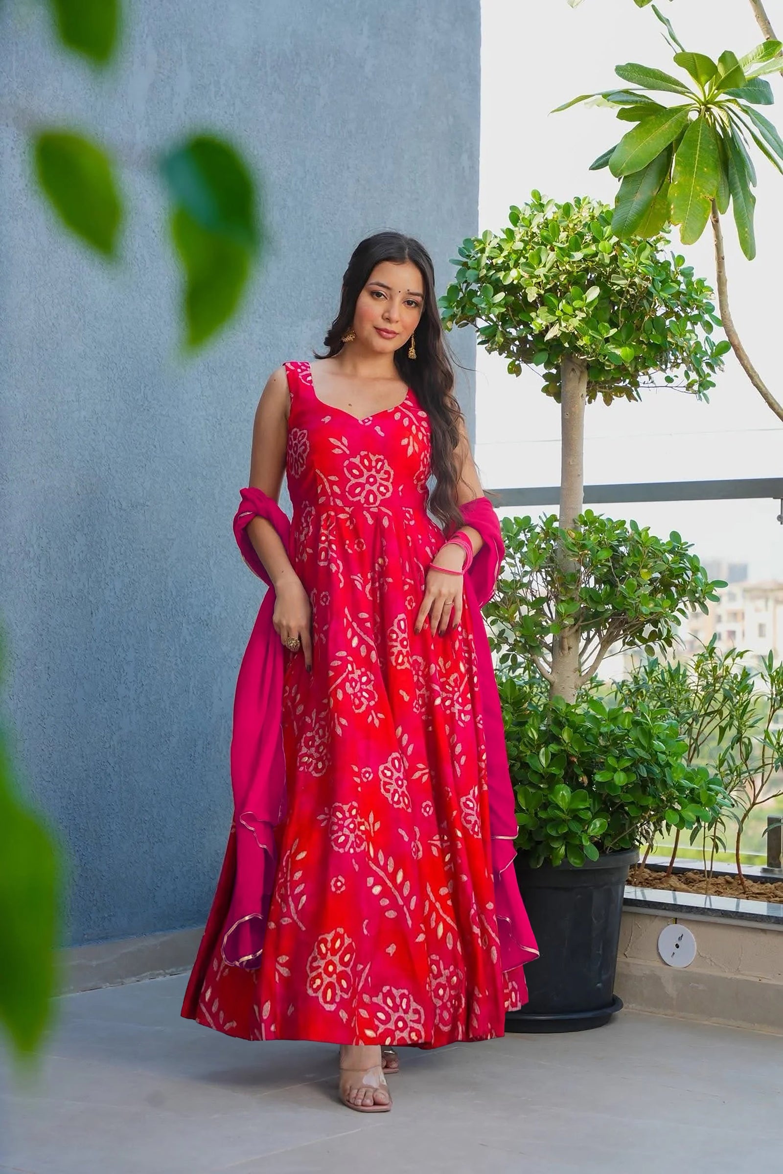 Digital Print Full Flare Anarkali Gown Collection Clothsvilla