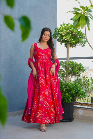 Digital Print Full Flare Anarkali Gown Collection Clothsvilla