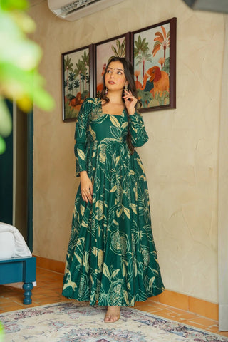 Digital Print Full Flare Anarkali Gown Collection Clothsvilla